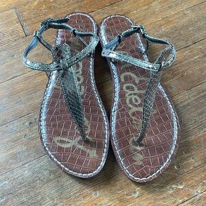 Sam Edelman Snakeskin Gigi Sandals T-Strap